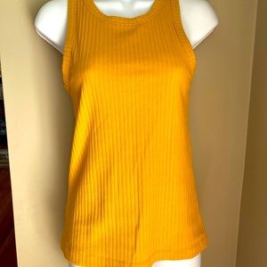 Frank and Oak mustard coloured tank top